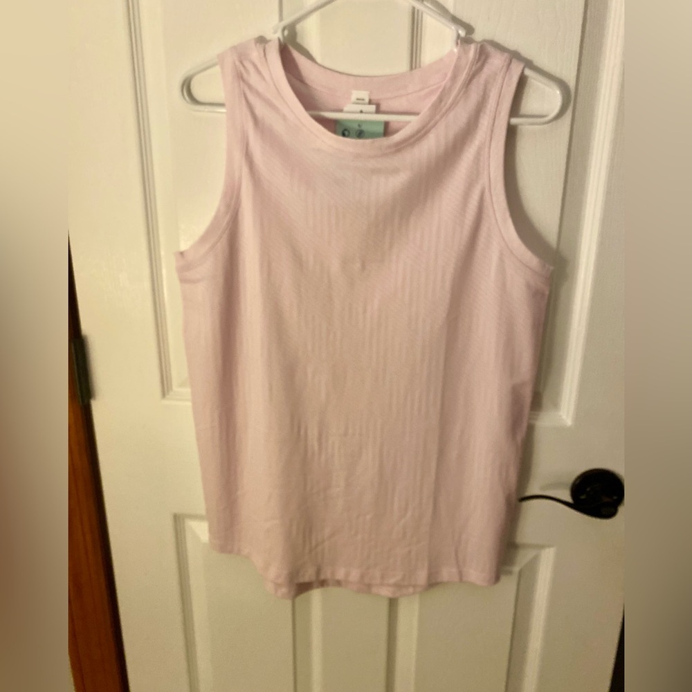 DSG Pink Ribbed Sleeveless Tank Top